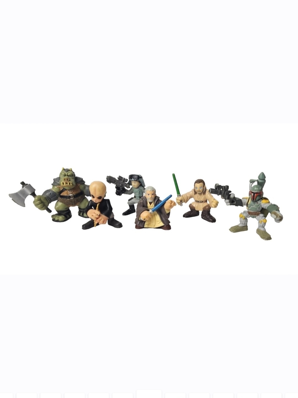 Star Wars Galactic Heroes Action Figure 6pc Obi-Wan Kenobi Boba Fett Mandalorian